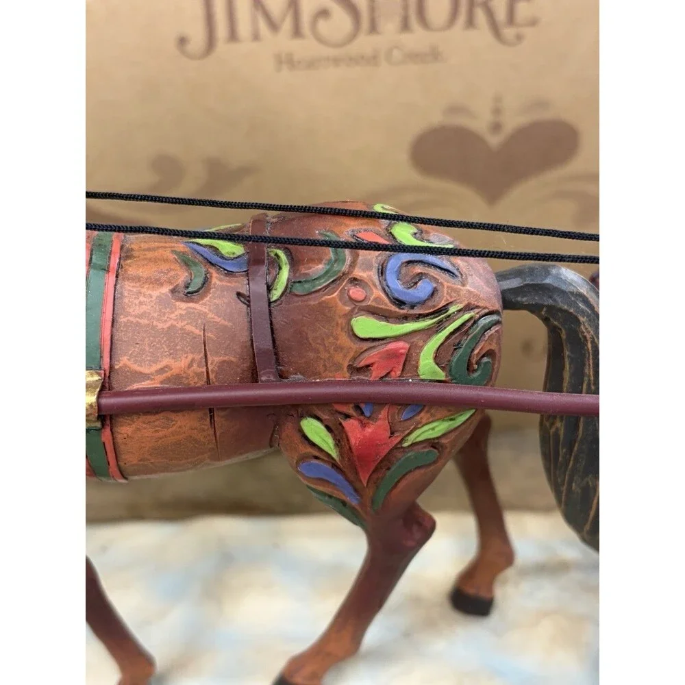 2006 Jim Shore Heartwood Creek Dashing Into The Season Couple in Sleigh W/ Horse